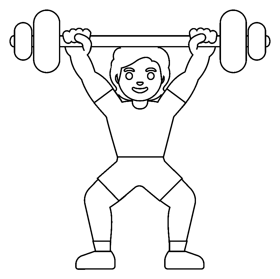 Person Lifting Weights Coloring Pages