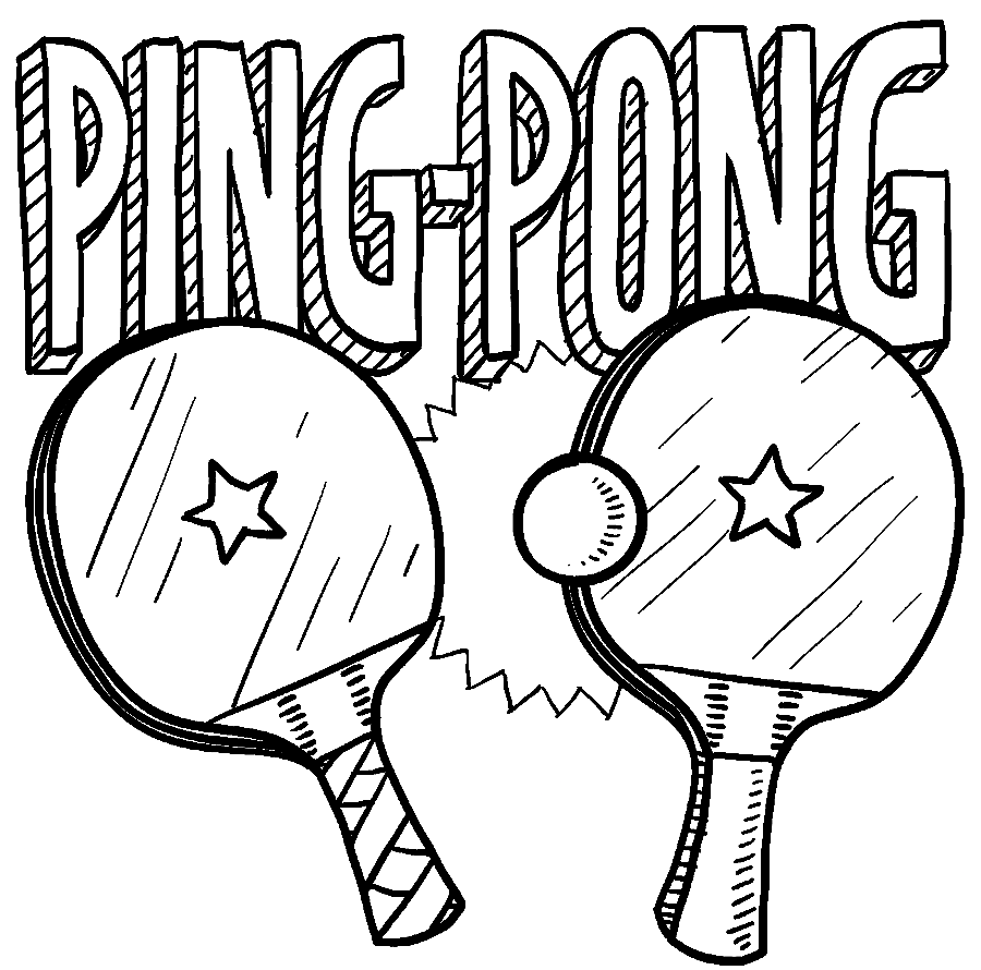 Hojas-de-ping-pong Página Para Colorear