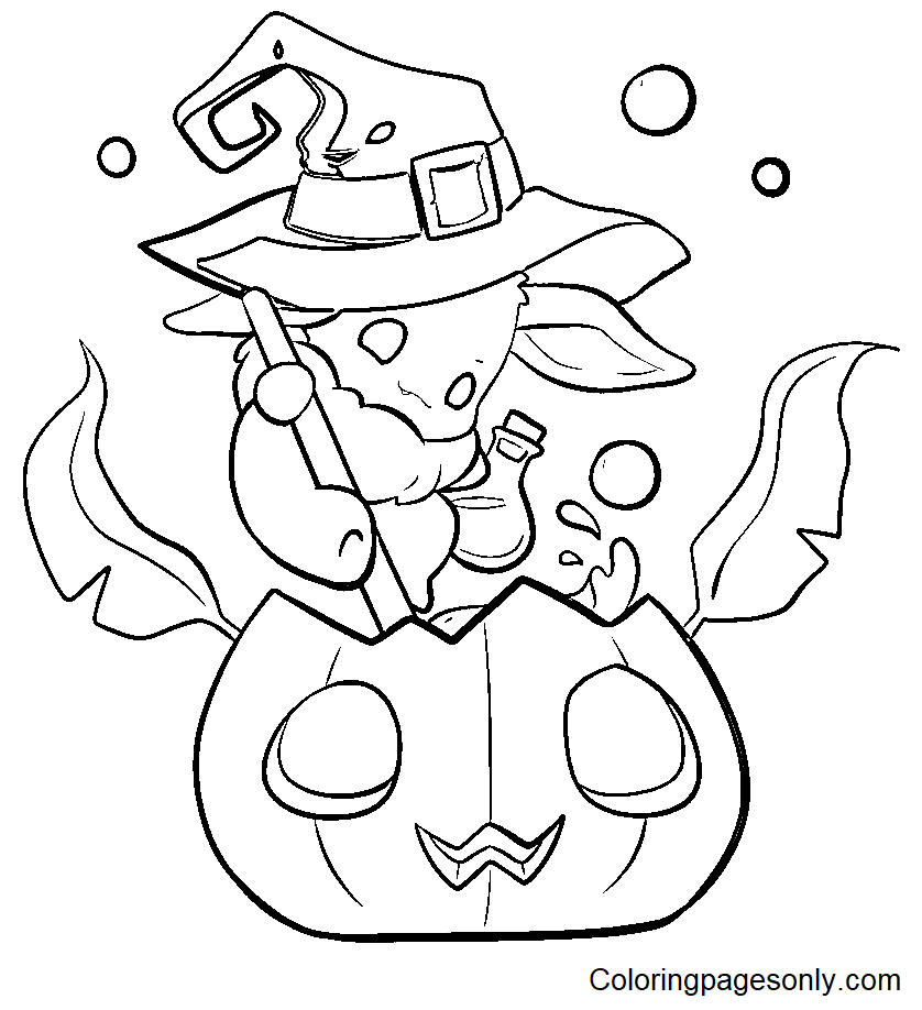 Pokemon Eevee Halloween Malvorlagen