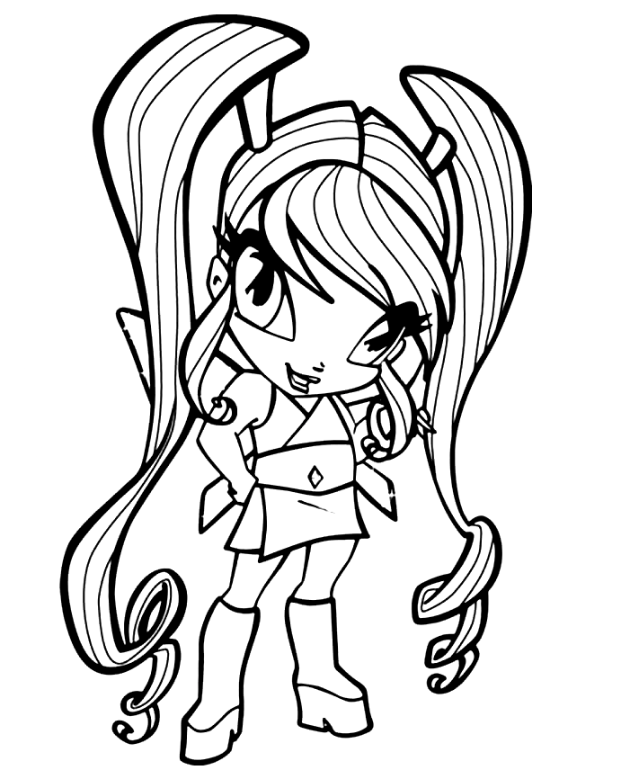 Pop Pixie Chatta Coloring Pages