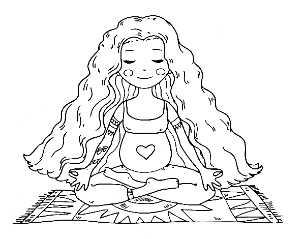 Pregnant Practicing Yoga Coloring Pages