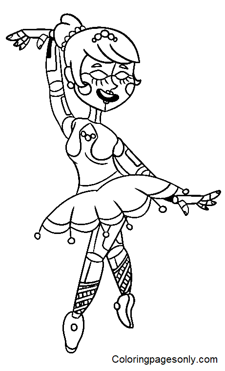 Pretty Ballora FNAF Coloring Pages