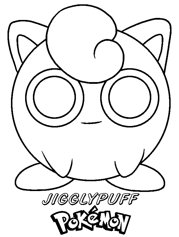 Pretty Jigglypuff Kleurplaat