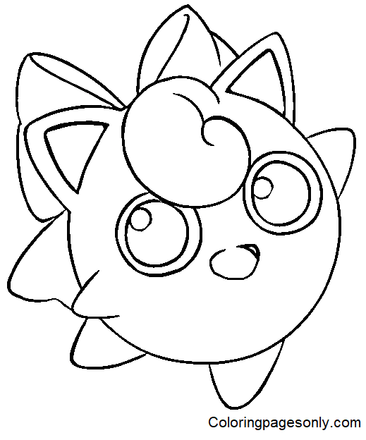 Pretty Pokemon Jigglypuff Coloring Pages