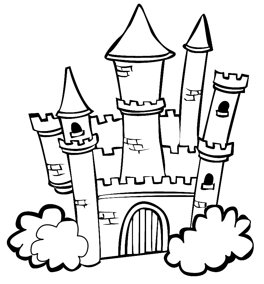 Desenho para colorir do castelo da princesa