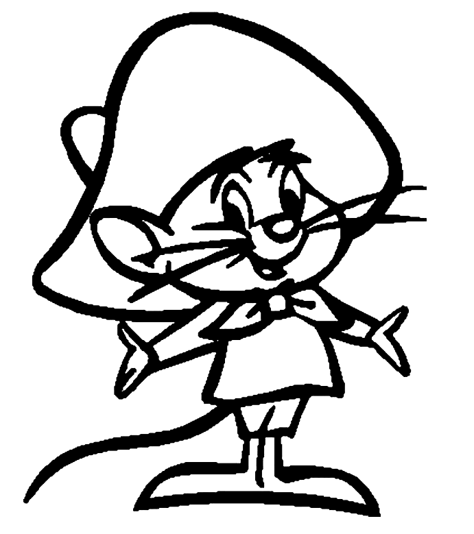 Print Speedy Gonzales Coloring Page