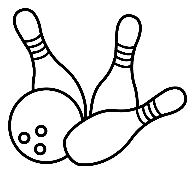 Printable Bowling Coloring Page