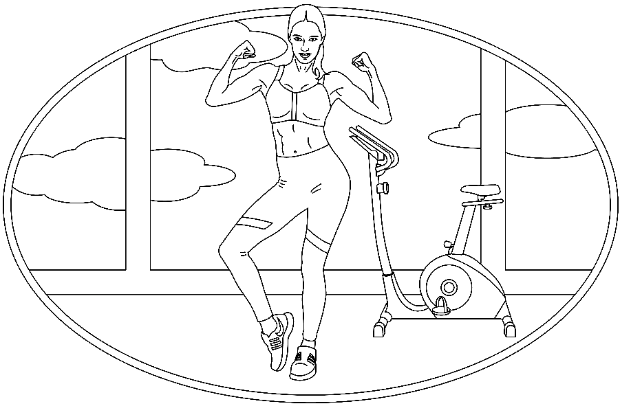Printable Fitness Coloring Pages