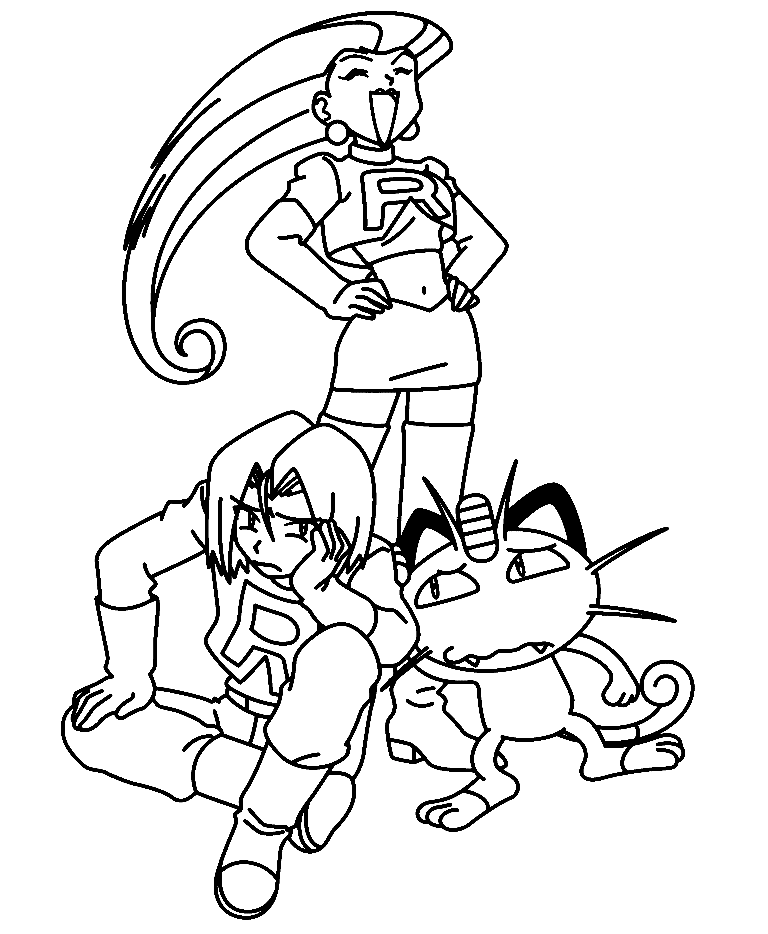 Printable Team Rocket Coloring Pages