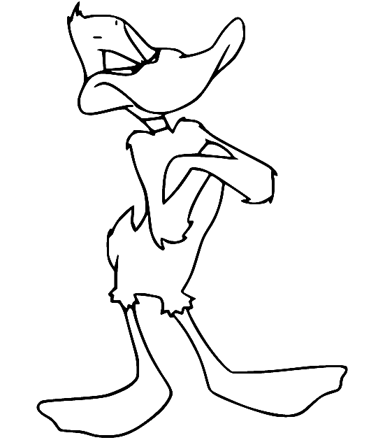 Proud Daffy Duck Coloring Page