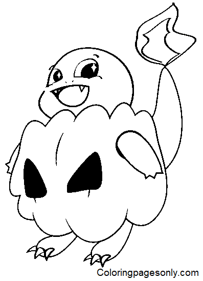 Abóbora Charmander de Pokémon Halloween