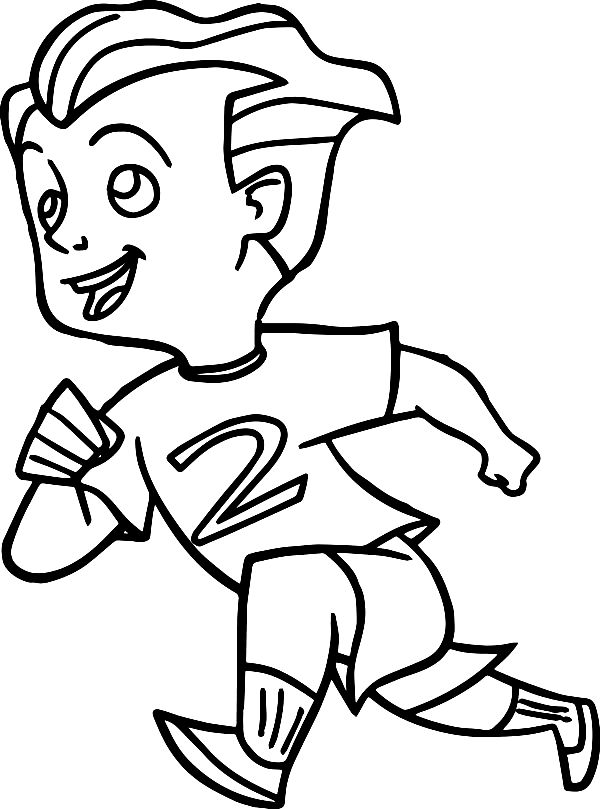 Running for Kids Coloring Page