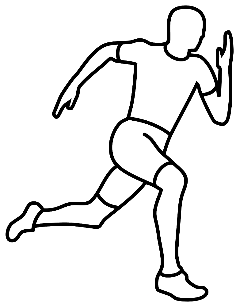 Running Coloring Page