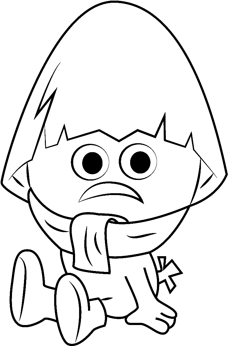 Sad Calimero Coloring Pages