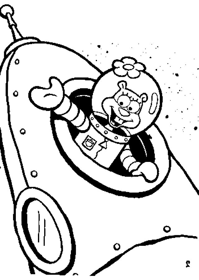 Sandy Cheeks Free Coloring Page