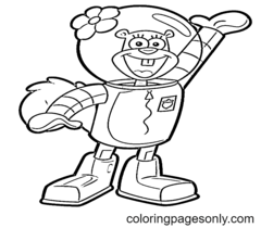 Coloriages Sandy Cheeks