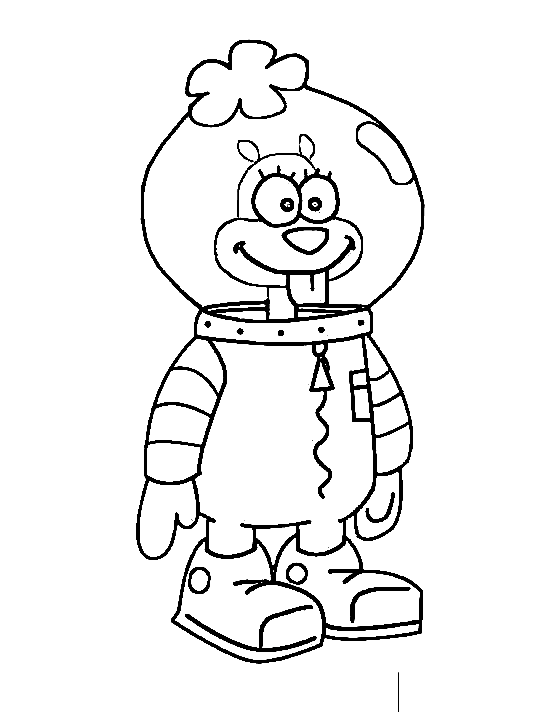 Sandy Cheeks from SpongeBob Coloring Pages