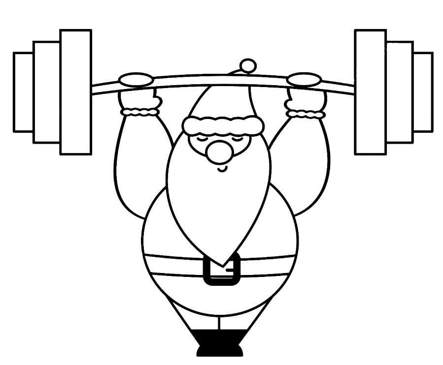 Weihnachtsmann-Gewichtheben vom Gewichtheben