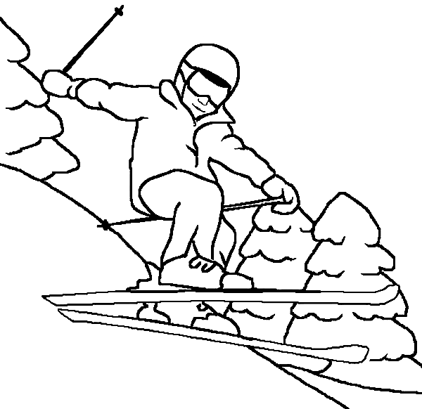 Катание на лыжах зимой из зимних видов спорта
