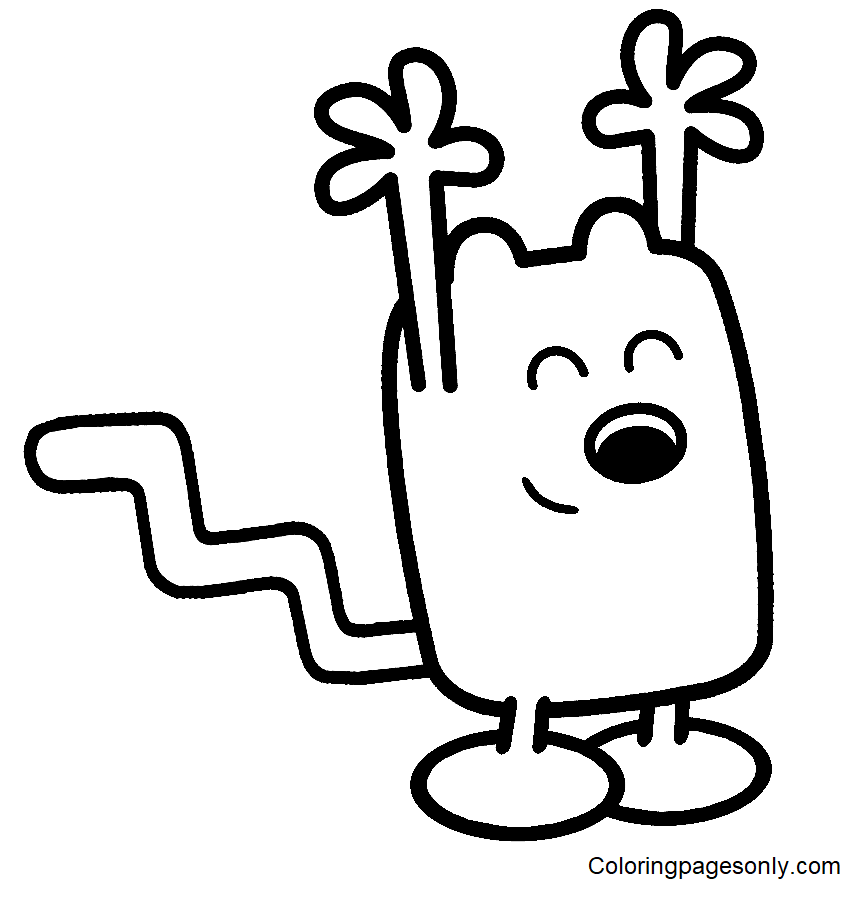 Smiling Wubbzy Coloring Pages