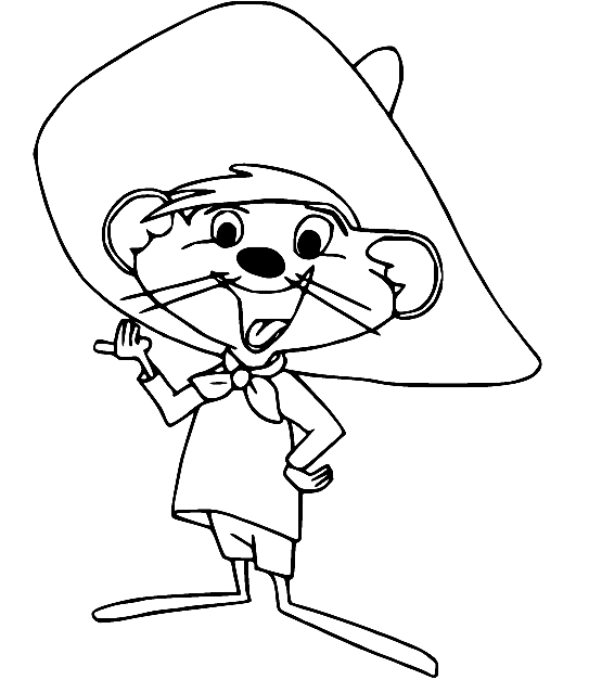 Speedy Gonzales Talking Coloring Page