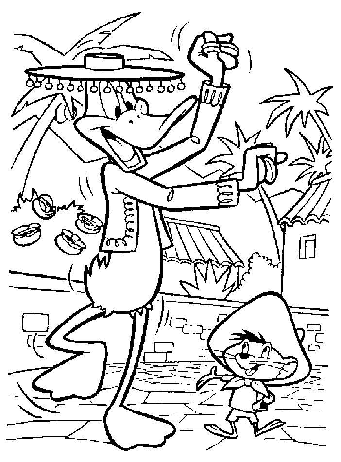 Speedy Gonzales Coloring Pages  Looney tunes characters, Coloring pages,  Cool coloring pages