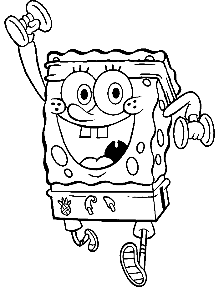 Bob Esponja Con Pesas De Levantamiento De Pesas