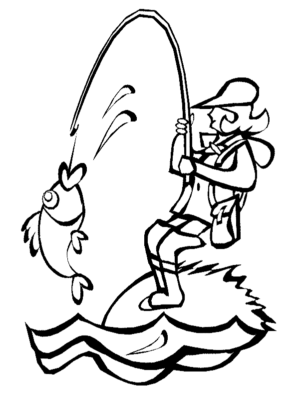 Sport Fishing Coloring Pages