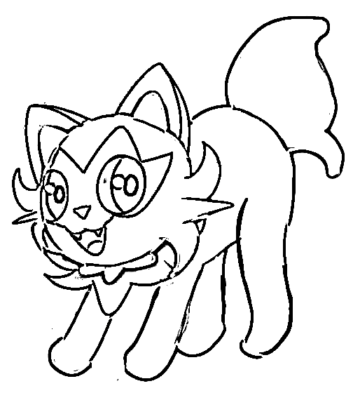 Sprigatito Smiling Coloring Pages