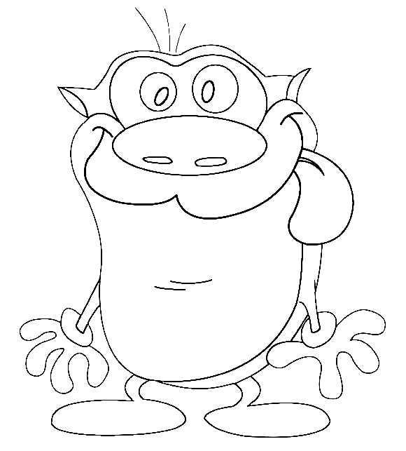 Stimpy Coloring Page