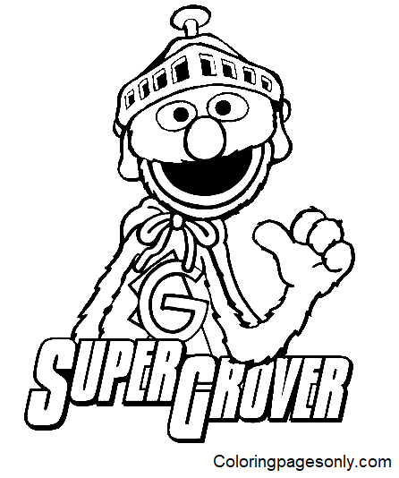 Super Grover uit Sesamstraat van Grover