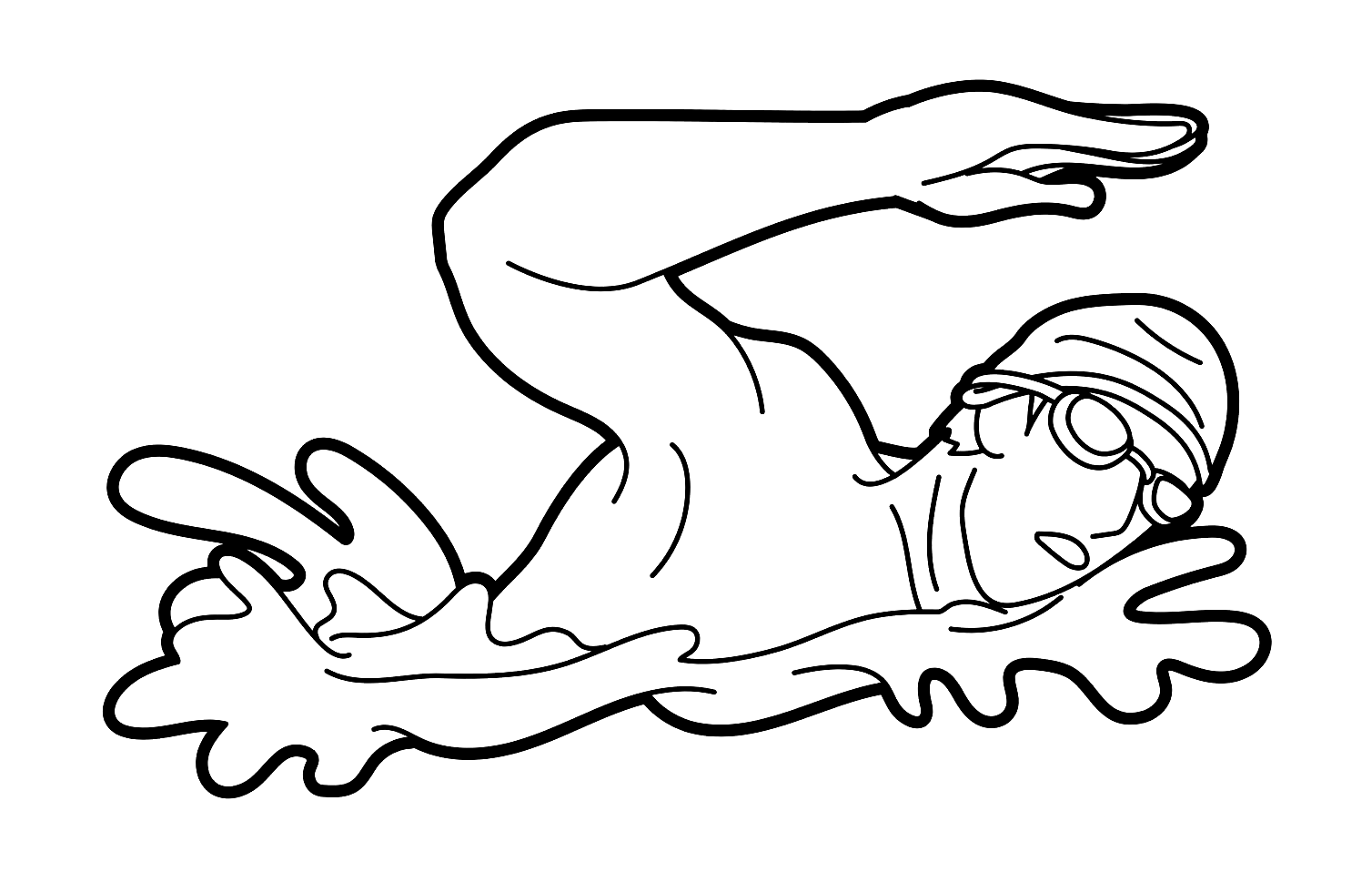 Swimming Printable Coloring Pages