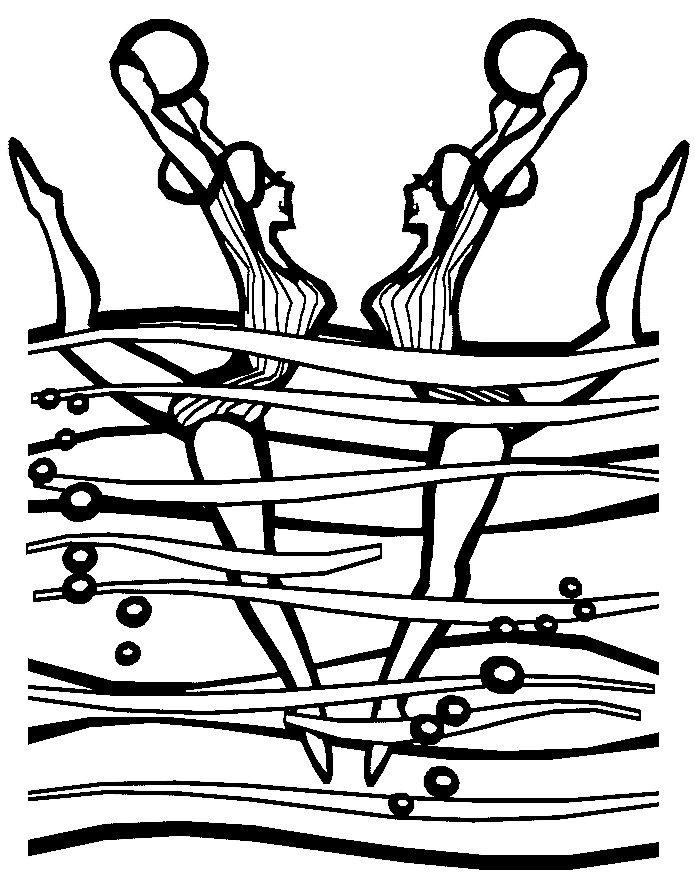 Synchronized Swimming Coloring Page