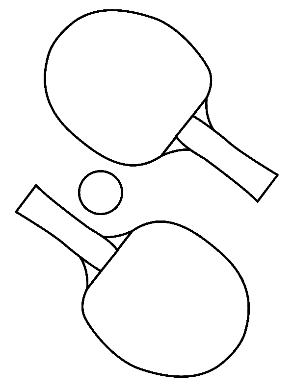 Table Tennis Free Coloring Pages