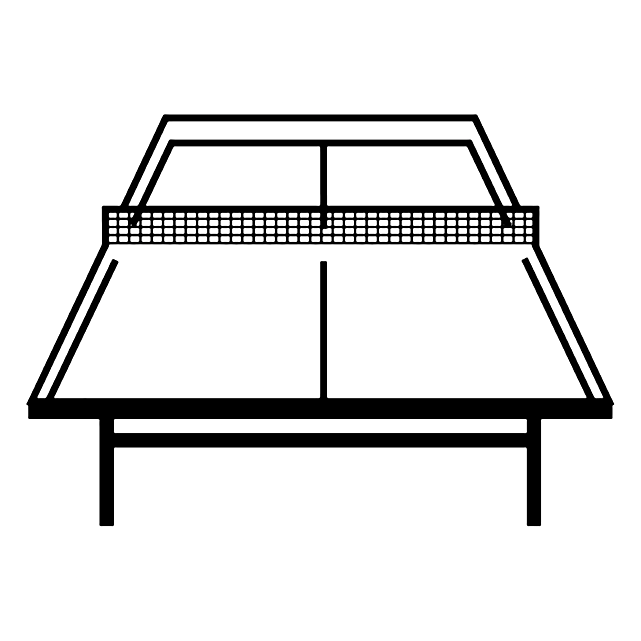 Tischtennisplatte von Tischtennis
