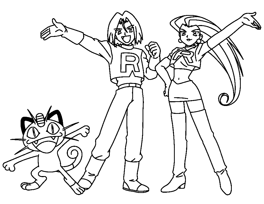Team Rocket Printable Coloring Pages
