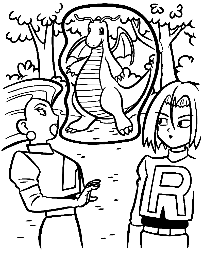 Team Rocket to Print Coloring Page