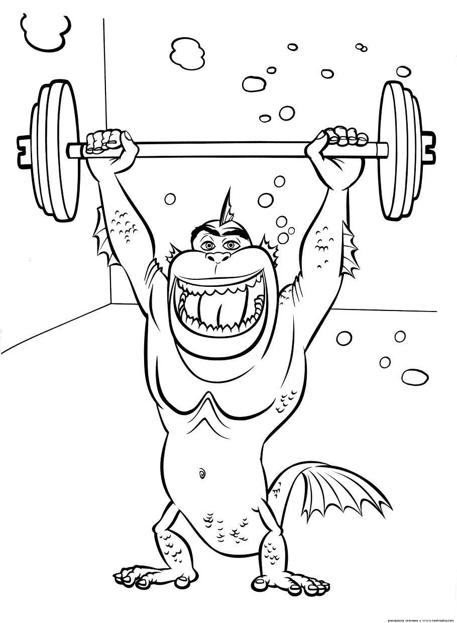The Missing Link Weightlifting Coloring Page