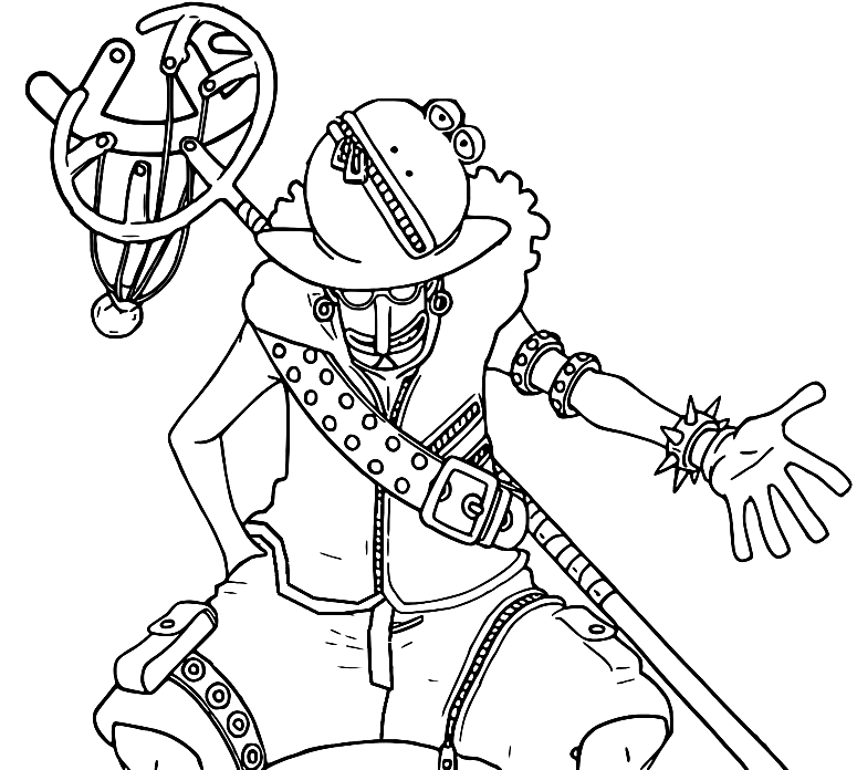 Usopp One Piece Red Coloring Page
