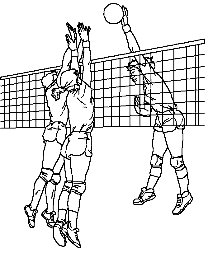Volleyball Game Coloring Pages