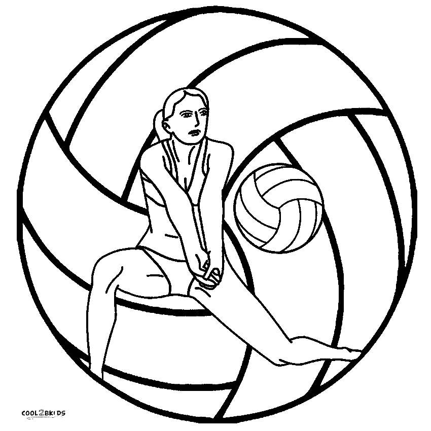 Volleyball to Print Coloring Pages