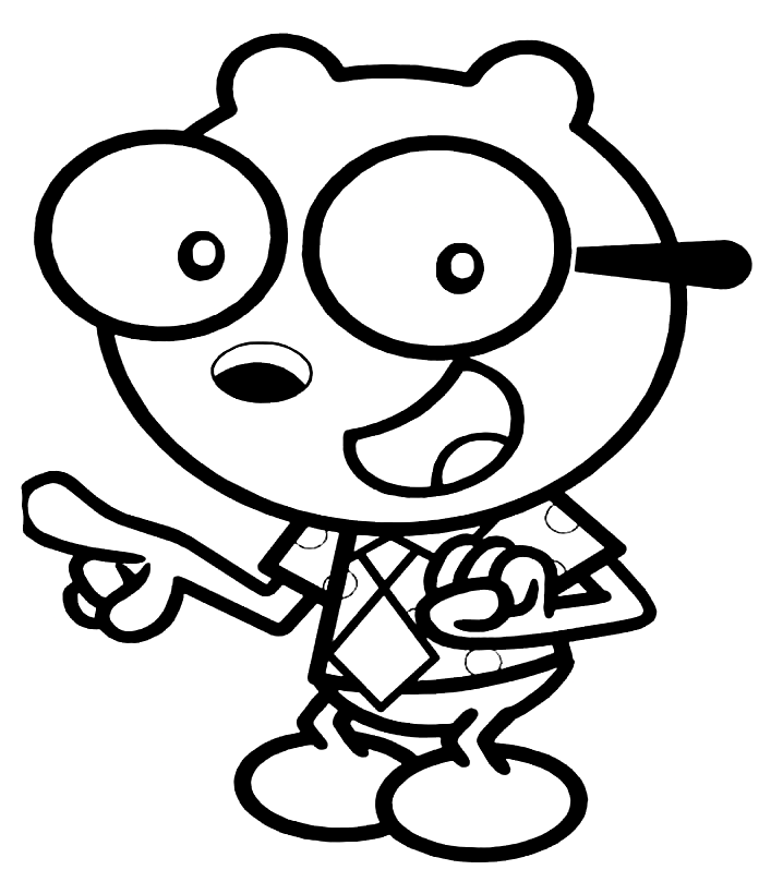 Walden from Wow Wow Wubbzy Coloring Page