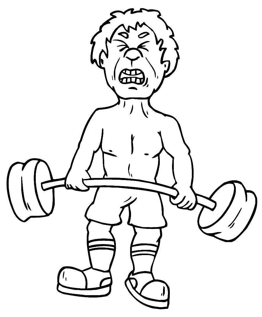 Weightlifting to Print Coloring Pages