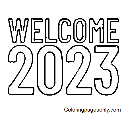Welcome 2023 Coloring Pages