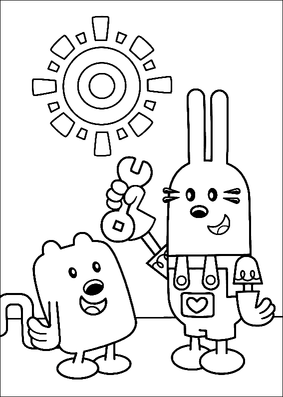 Widget and Wubbzy Coloring Pages