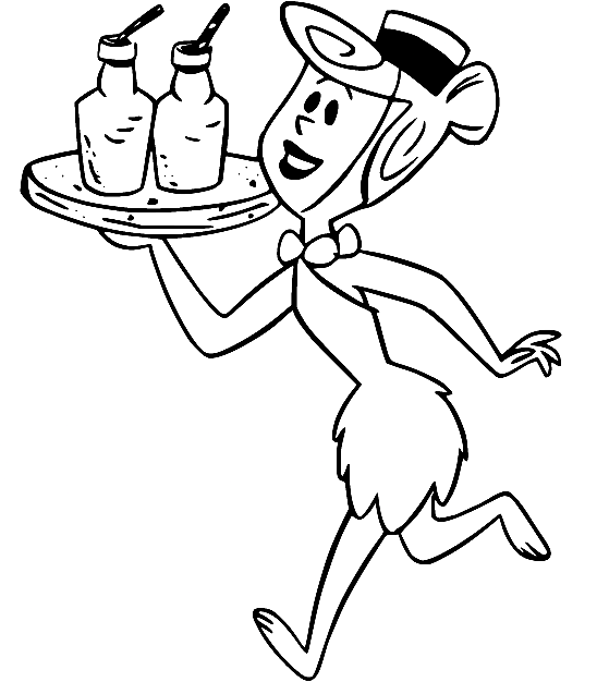 Wilma Brings Drinks Coloring Pages