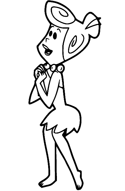 Wilma Flintstone Coloring Page