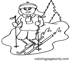 Winter Sports Coloring Pages