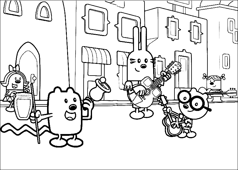 Wow Wow Wubbzy Free Printable Coloring Page