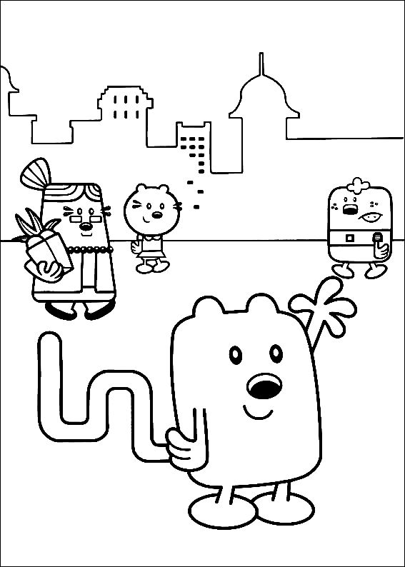 Wow Wow Wubbzy for Kids Coloring Page